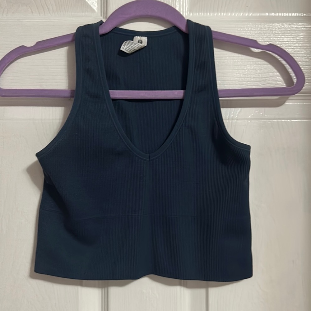 Navy blue crop top